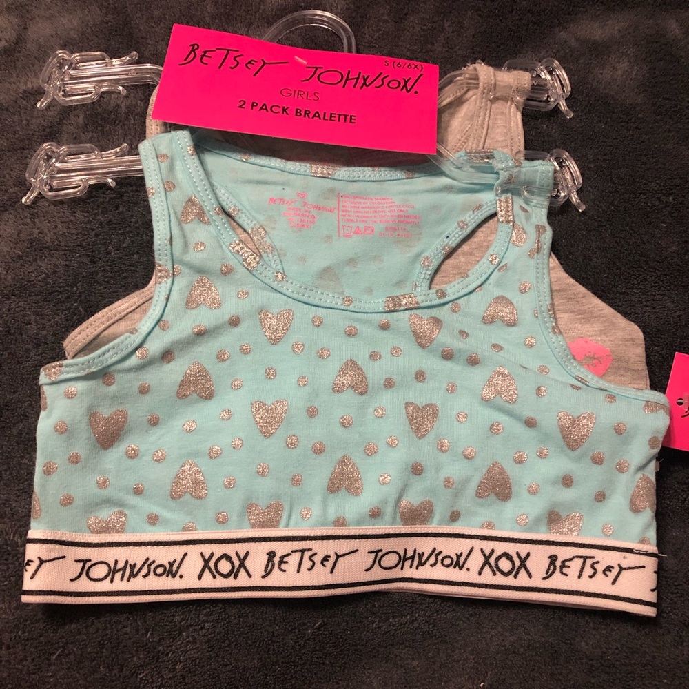 NWT•Betsey Johnson Girls 2pk bralette sets various